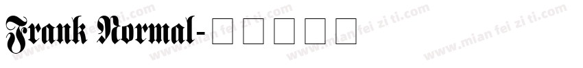 Frank Normal字体转换